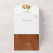 Rustikale Erdblütenarsch getrocknet Boho Palm Wedd All In One Einladung (Außenbereich)