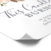 Rustikale Erde Diese Kerze Burns Gedenkzeichen Poster (Ecke)