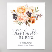 Rustikale Erde Diese Kerze Burns Gedenkzeichen Poster (Vorne)
