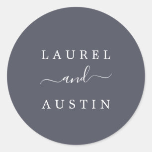 Rustikale Erde Lila Hochzeiten Umschlag Aufklebe Runder Aufkleber