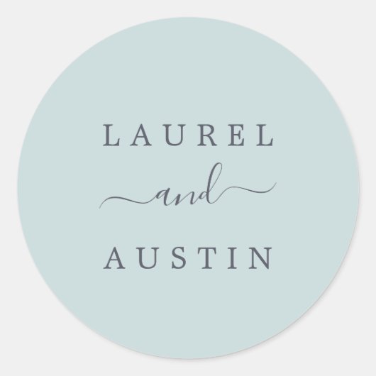 Rustikale Erde | Minze Hochzeiten Umschlag Aufkleb Runder Aufkleber (Vorderseite)