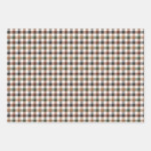 Rustikale Erde Tone Kariert Geschenkpapier Set (Vorderseite 3)