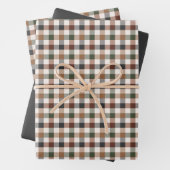 Rustikale Erde Tone Kariert Geschenkpapier Set (Beispiel)