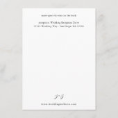 Rustikale Erde und Champagne Florals Details 2 Begleitkarte (Rückseite)