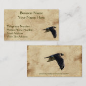 Rustikale Erden Peregrine Falcon Business Cards Visitenkarte (Vorne/Hinten)