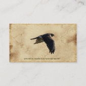 Rustikale Erden Peregrine Falcon Business Cards Visitenkarte (Rückseite)