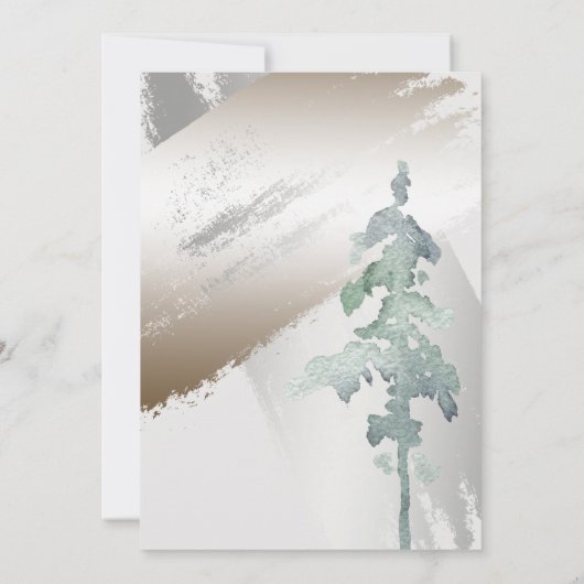 Rustikale ErdeTone Paint Strokes and Deh Christmas Einladung (Rückseite)