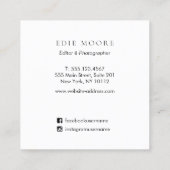 Rustikale, erdfarbene Tan Abstrakte Aquarellkunst Quadratische Visitenkarte (Rückseite)