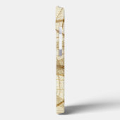 Rustikale, erdgesäumte, beige Blätter Case-Mate iPhone Hülle (Rückseite / Links)