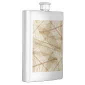 Rustikale, erdgesäumte, beige Blätter Flachmann (Rechts)