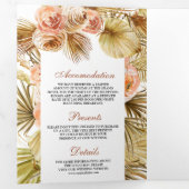 Rustikale, erdige Blumentöpfe, getrocknet Boho Pal Dreifach Gefaltete Einladung (Innen Erste Seite)