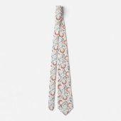 Rustikale, erdige Boho-Mond-Blumenmuster Krawatte (Rückseite)