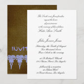 Rustikale erdige Hochzeitseinladungen Einladung (Vorne/Hinten)