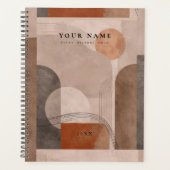 RUSTIKALE ERDIGE RETRO-FORMEN-STYLE-PLANNER PLANER (Vorderseite)