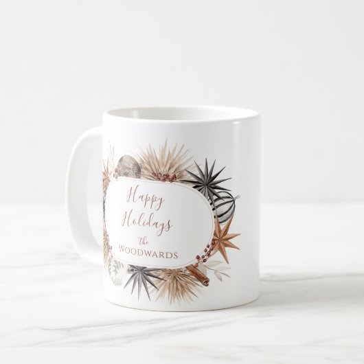 Rustikale Erdnähe Familienname Kaffeetasse (Vorderseite Links)