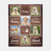 Rustikale Erinnerung an das Haustier Einzigartiges Fleecedecke (Vorderseite)