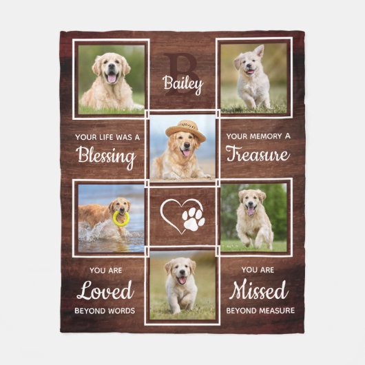 Rustikale Erinnerung an das Haustier Einzigartiges Fleecedecke (Vorderseite)