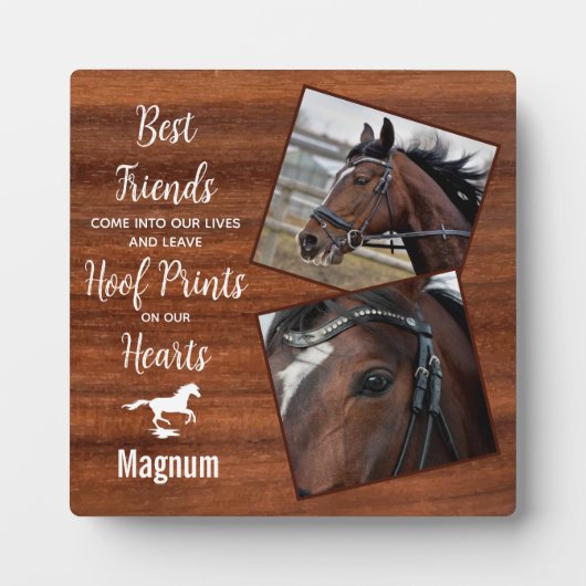 Rustikale Erinnerung an das Pferderennen Fotoplatte (Vorderseite)