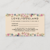 Rustikale Erinnerung für Haustiere Hunde Visitenkarte (Rückseite)
