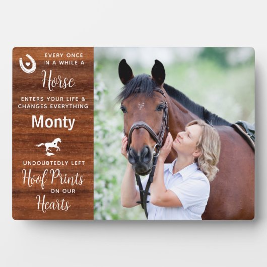 Rustikale Erinnerung: Pferderennen Fotoplatte (Vorderseite)