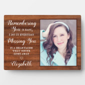 Rustikale Erinnerungserinnerungen Foto beibehalten Fotoplatte (Vorderseite)