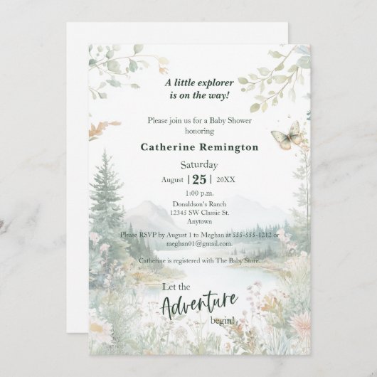 Rustikale Erlebnisdusche im Freien Einladung (Vorne/Hinten)