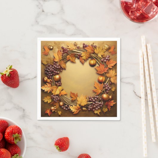 Rustikale Ernte: Ernte von Kranken Serviette (Beispiel)