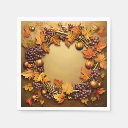 Rustikale Ernte: Ernte von Kranken Serviette (Vorderseite)