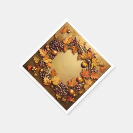 Rustikale Ernte: Ernte von Kranken Serviette (Ecke)