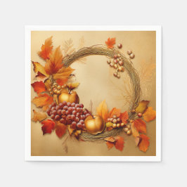 Rustikale Ernte: Ernte von Kranken Serviette