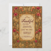 Rustikale Ernte Erntedank Celebration Einladung (Vorderseite)