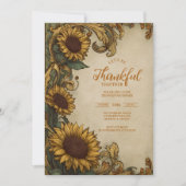 Rustikale Ernte Erntedank Celebration Einladung (Vorderseite)