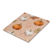 Rustikale Ernte Herbst - Pumpkins & Blätter Fliese (Seite)