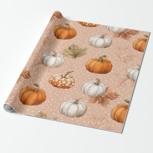 Rustikale Ernte Herbst - Pumpkins & Blätter Geschenkpapier