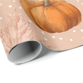 Rustikale Ernte Herbst - Pumpkins & Blätter Geschenkpapier (Rolleneckpunkt)