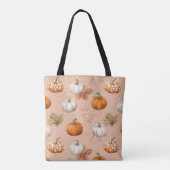Rustikale Ernte Herbst - Pumpkins & Blätter Tasche (Rückseite)
