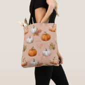 Rustikale Ernte Herbst - Pumpkins & Blätter Tasche (Von Nahem)