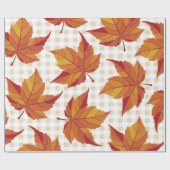 Rustikale Ernte Herbstlaub und Karierte Geschenkpapier (Flach)