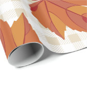 Rustikale Ernte Herbstlaub und Karierte Geschenkpapier (Rolleneckpunkt)