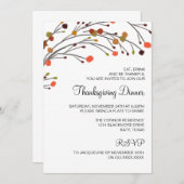 Rustikale Erntedank-Abendessen-Fall-Einladung Einladung (Vorne/Hinten)