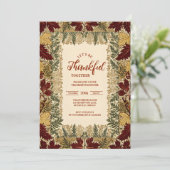 Rustikale Erntedank-Feier Einladung (Stehend Vorderseite)