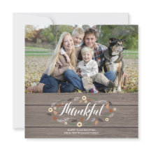 Rustikale Erntedank-Fotokarte