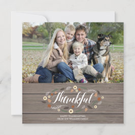 Rustikale Erntedank-Fotokarte Feiertagskarte