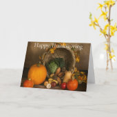 Rustikale Erntedank-Fülle Thanksgiving-Segen Karte (Gelbe Blume)