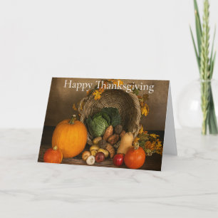 Rustikale Erntedank-Fülle Thanksgiving-Segen Karte