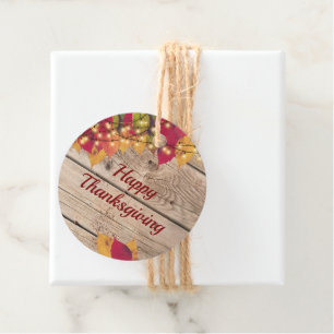 Rustikale Erntedank Herbstlaub Firefly Lights Geschenkanhänger