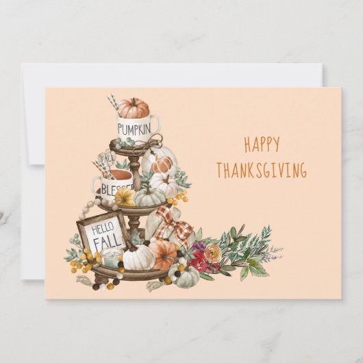 Rustikale Erntedank-Karte (Vorderseite)