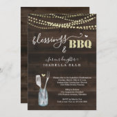 Rustikale Erste Kommunion / Bestätigung GRILLEN Pa Einladung (Vorne/Hinten)