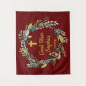 Rustikale erste Kommunion Hintergrund Dekorationen Wandteppich (Vorderseite)