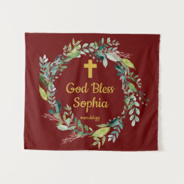 Rustikale erste Kommunion Hintergrund Dekorationen Wandteppich